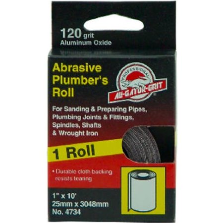 GATOR FINISHING 4735 1 in. x 10 ft. 80 Grit Plumbers Sanding Roll 761836